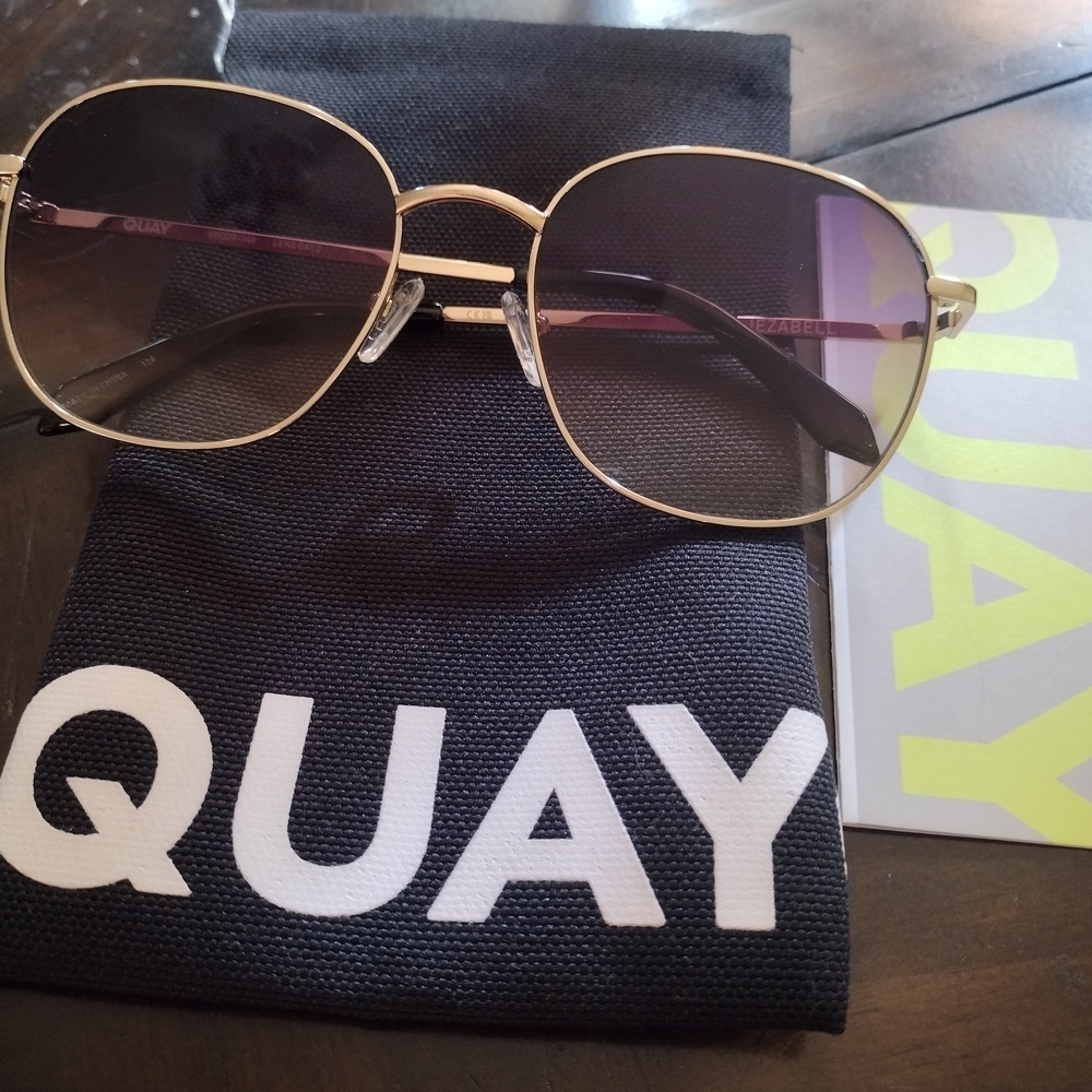 Quay Australia Gold Sunglasses for Women